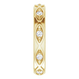 14K Gold Round Natural Diamond Eternity Band – 1/5 CTW - Yellow Gold - view 4