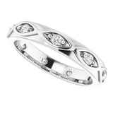 Platinum Round Natural Diamond Eternity Band – 1/5 CTW - view 5
