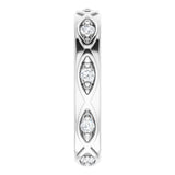 Platinum Round Natural Diamond Eternity Band – 1/5 CTW - view 4
