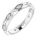 Platinum Round Natural Diamond Eternity Band – 1/5 CTW