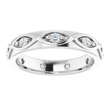 Platinum Round Natural Diamond Eternity Band – 1/5 CTW - view 3