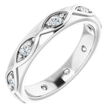 Platinum Round Natural Diamond Eternity Band – 1/5 CTW