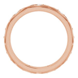 14K Gold Round Natural Diamond Eternity Band – 1/5 CTW - Rose Gold - view 2