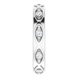 Platinum Round Natural Diamond Eternity Band – 1/5 CTW - view 4