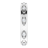 Platinum Round Natural Diamond Eternity Band – 1/5 CTW - view 4