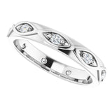 Platinum Round Natural Diamond Eternity Band – 1/5 CTW - view 5
