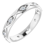 Platinum Round Natural Diamond Eternity Band – 1/5 CTW