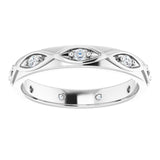 Platinum Round Natural Diamond Eternity Band – 1/5 CTW - view 3