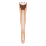 14K Gold Round Natural Diamond Accented Ring – 1mm Stones - Rose Gold - view 4