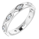 Platinum Round Natural Diamond Eternity Band – 1/5 CTW