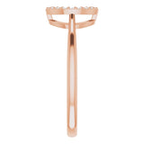 14K Gold Round Natural Diamond Circle Ring - Rose Gold - view 4