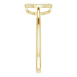 14K Gold Round Natural Diamond Circle Ring - Yellow Gold - view 4