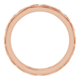 14K Gold Round Natural Diamond Eternity Band – 1/5 CTW - Rose Gold - view 2