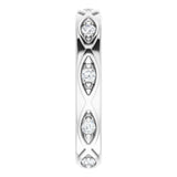 Platinum Round Natural Diamond Eternity Band – 1/5 CTW - view 4