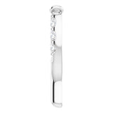 14K Gold Round Lab-Grown Diamond Petite Wishbone Necklace - White Gold - view 3