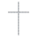 14K Gold Round Natural Diamond Cross Pendant – up to 1/4 CTW - White Gold