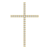 14K Gold Round Natural Diamond Cross Pendant – up to 1/4 CTW - Yellow Gold