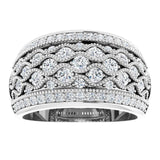 14K Gold Round Natural Diamond Accented Ring – 2.1mm Stones - view 3