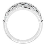 14K Gold Round Natural Diamond Accented Ring – 2.1mm Stones - view 2