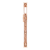 14K Gold Round Natural Diamond Accented Cross Pendant - Rose Gold - view 3