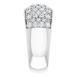 14K Gold Round Natural Diamond Micro Pavé-Style Ring - White Gold - view 4
