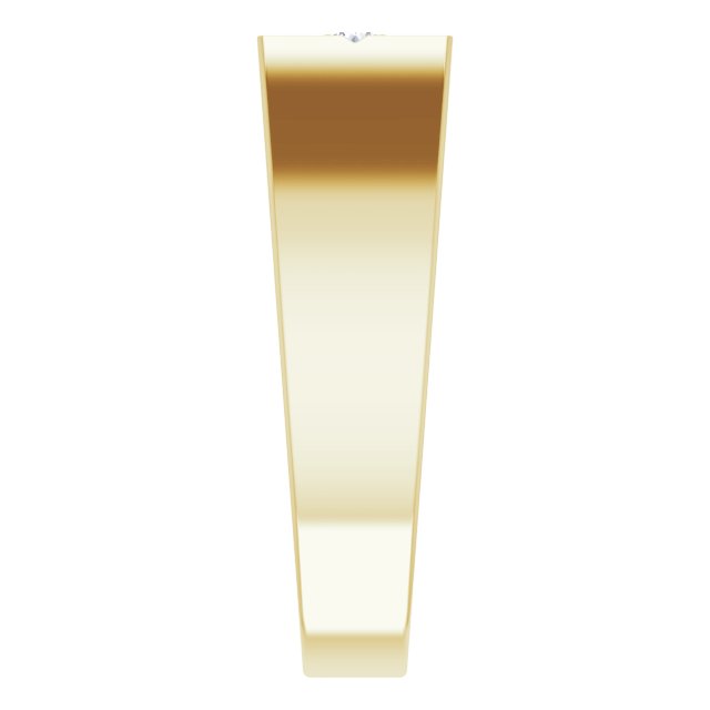 14K Gold Round Natural Diamond Cross Ring – 2.5mm Stones - Yellow Gold - view 4