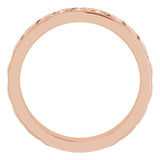 14K Gold Round Natural Diamond Celtic-Inspired Eternity Band - Rose Gold - view 2