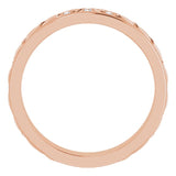 14K Gold Round Natural Diamond Celtic-Inspired Eternity Band - Rose Gold - view 2