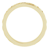 14K Gold Round Natural Diamond Celtic-Inspired Eternity Band - Yellow Gold - view 2