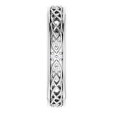 Platinum Round Natural Diamond Celtic-Inspired Eternity Band - view 4