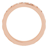 14K Gold Round Natural Diamond Celtic-Inspired Eternity Band - Rose Gold - view 2