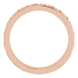 14K Gold Round Natural Diamond Celtic-Inspired Eternity Band - Rose Gold - view 2