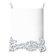 Platinum Round Lab-Grown Diamond Engravable Accented Necklace