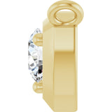 14K Gold Round Lab-Grown Diamond Solitaire Necklace – up to 1/10 CTW - Yellow Gold - view 3