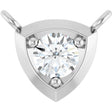 Platinum Round Lab-Grown Diamond Solitaire Necklace – up to 1/10 CTW