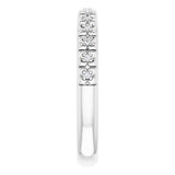 Platinum Round Natural Diamond Accented Stackable Ring – 0.9mm Stones - view 4