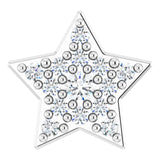 Platinum Round Natural Diamond Star Necklace or Slide Pendant - view 3