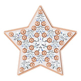14K Gold Round Natural Diamond Star Necklace or Slide Pendant - Rose Gold - view 3