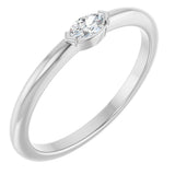 Platinum Marquise Natural Diamond Solitaire Ring