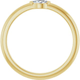 14K Gold Marquise Natural Diamond Solitaire Ring - Yellow Gold - view 2