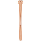 14K Gold Marquise Natural Diamond Solitaire Ring - Rose Gold - view 4