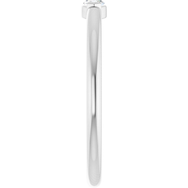 Platinum Marquise Natural Diamond Solitaire Ring - view 4