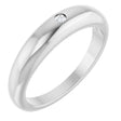 Platinum Round Natural Diamond Petite Dome Ring