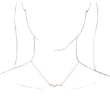 14K Gold Constellation Bar Necklace - Rose Gold - view 3