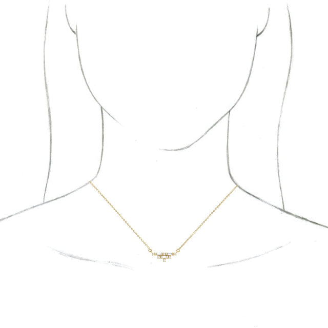 14K Gold Art Deco Necklace - Yellow Gold - view 3