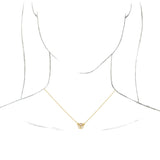 14K Gold Marquise Natural Diamond Cluster Necklace - Yellow Gold - view 3