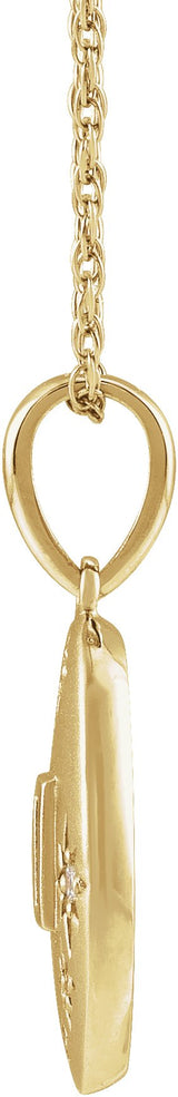 14K Gold Celestial Necklace or Pendant - Yellow Gold - view 2