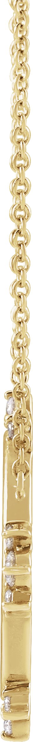14K Gold Round Natural Diamond Miraculous Necklace - Yellow Gold - view 2