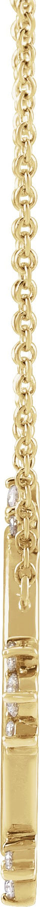14K Gold Round Natural Diamond Miraculous Necklace - Yellow Gold - view 2