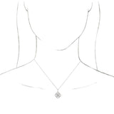 14K Gold Round Natural Diamond Five-Fold Celtic-Inspired Necklace or Pendant - Rose Gold - view 2